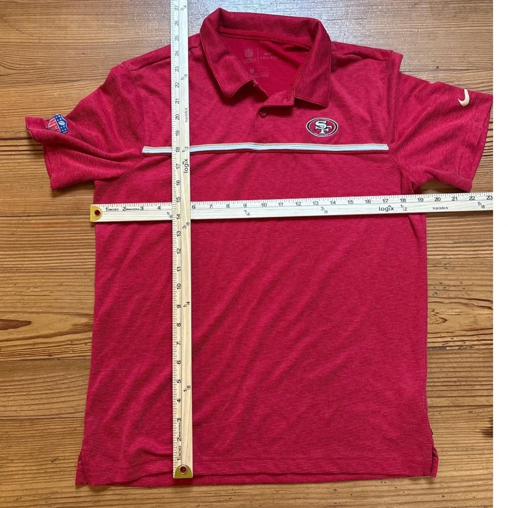 Nike‎ Polo Shirt Mens Red San Francisco 49ers NFL Dri-Fit Athletic SIZE M - Picture 4 of 7